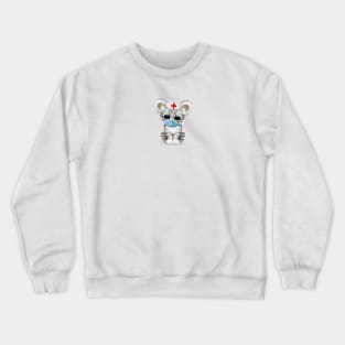 Cute White Tiger Cub Nurse Crewneck Sweatshirt